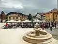 Square in Andrićgrad.