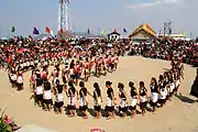 The Hornbill Festival, Kohima, Nagaland. The festival involves colourful performances, crafts, sports, food fairs, games and ceremonies.