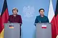 Polish Prime Minister Beata Szydło with Angela Merkel (2017)