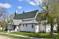 Belmont Anglican Church in Belmont, Manitoba, located in the Rural Municipality of Prairie Lakes.