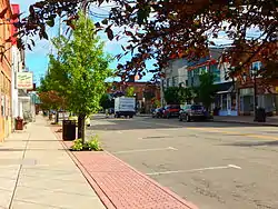 Main Street (Erie County Route 9) through downtown Angola