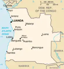 Map of Angola