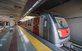 A CRRC subway train on the M1 line of the Ankara Metro