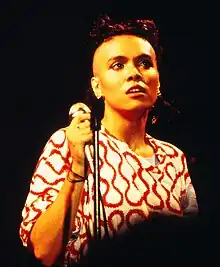 Lwin performing with Bow Wow Wow in Kant-Kino, Berlin in 1982