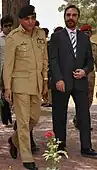 A Pak Army officer wearing the standard Sherwani-based ceremonial uniform of the Pakistan Army