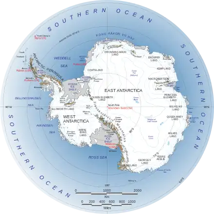 map of Antarctica