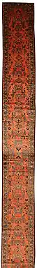 Antique armenian carpet runner Lilihan, (0.63 m x 7.35 m)