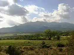 Anza, California, View of the Cahuilla mountains from Cahuilla road