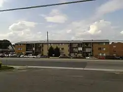 Apartment complex in Woodlawn, typical of those found locally in the Route 1 corridor