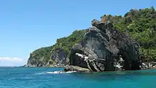 A rock formation at Apo Island in Dauin, Negros Oriental, Philippines