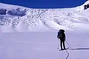 Approaching Athabasca Glacier Headwall