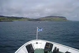 View from ferry approaching Canna Island