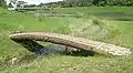 Levee banks and the Middle Street bridge over the Apsley River, Walcha.