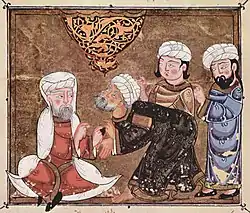 A painting depicting Abû Zayd, 1335 AD.