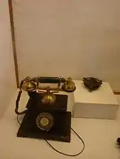 Antique telephone once used in the Arakkal Palace