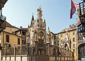 Scaliger Tombs, Verona, in the foreground the tomb of Cansignorio, and that of Mastino II behind.