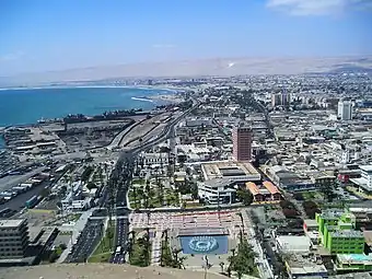 The city view from Morro de Arica