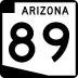 State Route 89 marker