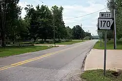 Looking south along Highway 170