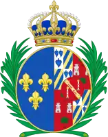 Coat of arms as titular queen consort of France (1975-1982)