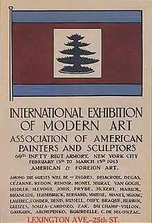 Armory Show poster, 1913, Internationally groundbreaking exhibition of Modern art