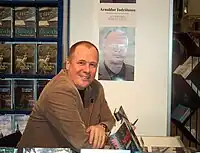 Arnaldur Indriðason at the Helsinki Book Fair, Finland, 2004