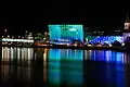 The Ars Electronica Center at night