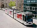 Tram no 458 with art – Das Kunstmagazinwrap advertising, for documenta X, 1997