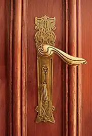 Jugendstil door handle in Berlin (c. 1900)