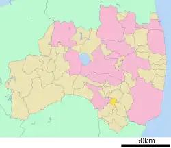 Location of Asakawa in Fukushima Prefecture