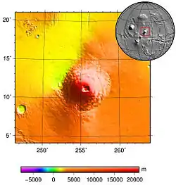 Topography of Ascraeus Mons