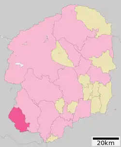 Location of Ashikaga in Tochigi Prefecture