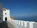 Promenade/street along the sea walls.