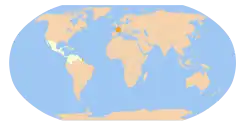 Map indicating ACS members (cream-coloured).