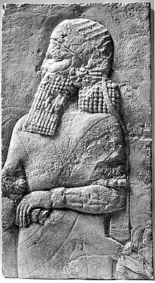  Stele depicting an Assyrian crown prince