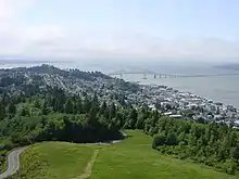 A view of the bridge from the Astoria Column.