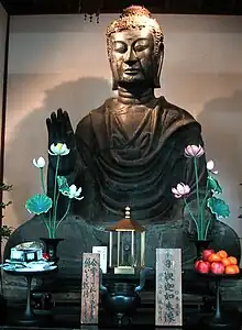 The Shakyamuni Daibutsu Bronze, c. 609, Nara, Japan.