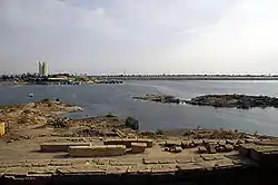 View of Aswan in lake Nasser