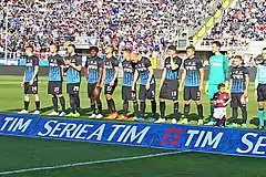 2016–17 Atalanta team at its home stadium