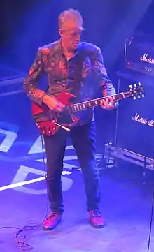 Bolton with Atomic Rooster in 2021.