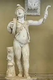 Roman Imperial Attis, the consort of Phrygian goddess Cybele wearing a Phrygian cap and performing a cult dance.