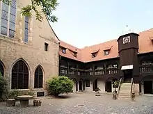 A courtyard at St. Augustine's, Erfurt, by Martina Nolte