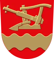 Plough pictured in the coat of arms of Aura