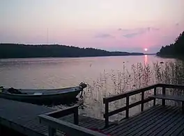 A sunset at Lake Keitele