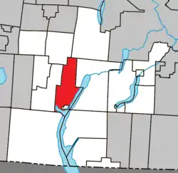 Location within Memphrémagog RCM