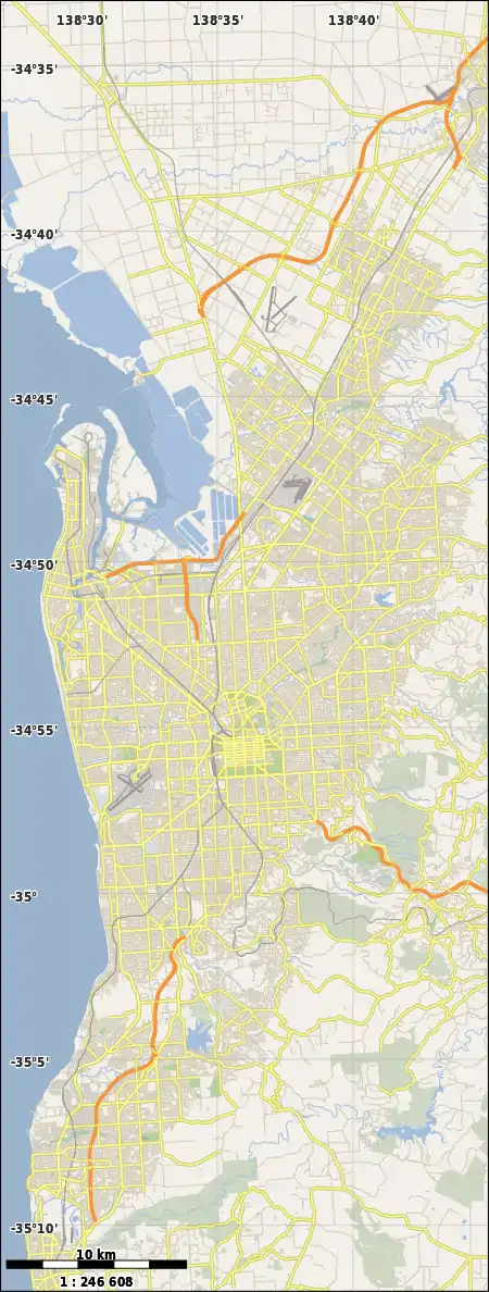 YPAD is located in Greater Adelaide