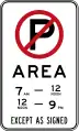 (R5-82) No Parking Area