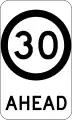 (G9-79) 30 km/h Speed Limit Ahead