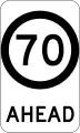 (G9-79) 70 km/h Speed Limit Ahead