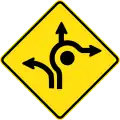 (MR-WDAD-10) Roundabout Directional Lanes (used in Western Australia)